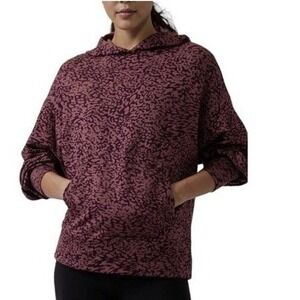 Athleta Women's Twany Rose Printed Balance Ocelot Spot Hoodie Sweatshirt Size M